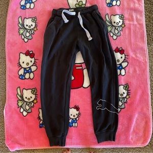 small sweatpants, black, puma